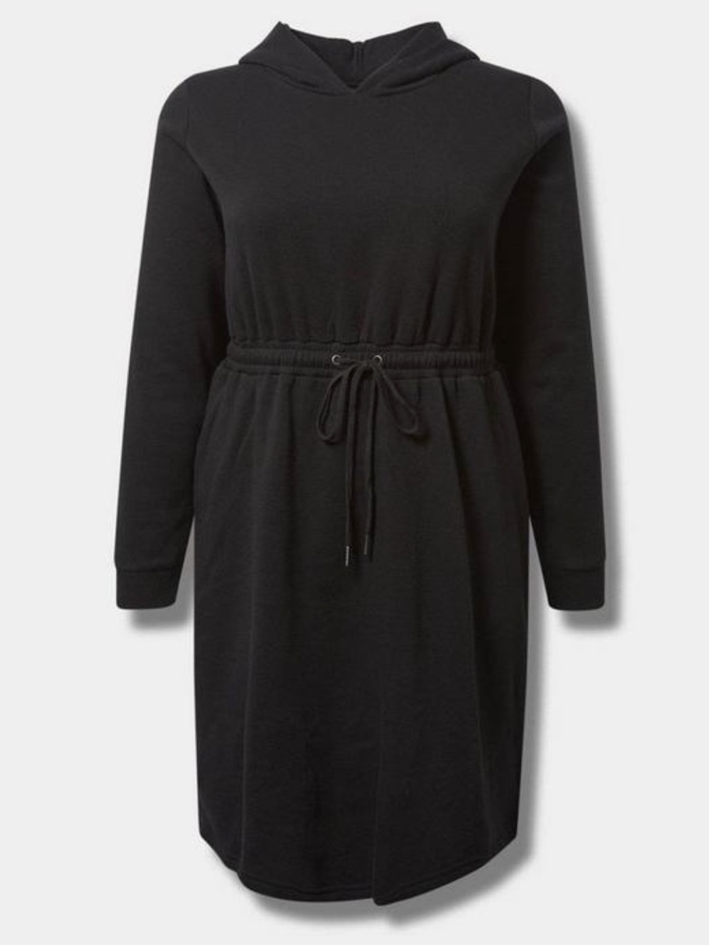 Torrid Mini Fleece Long Sleeve Hoodie Sweatshirt Dress NWT Black 2X Athleisure